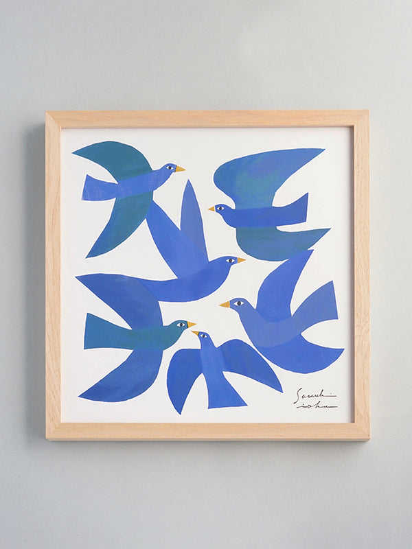 アートフレーム L ナチュラル イオクサツキ 青い鳥