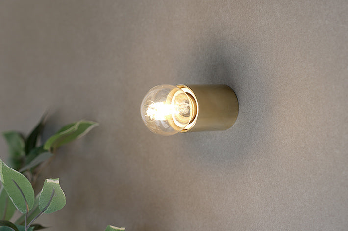 【新商品】壁にも天井にも使える、Cylinder Light Brass / Alminum