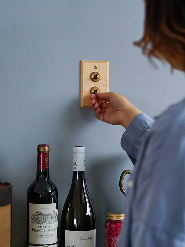 アクシス　ウッデンプレート2スイッチ メープル