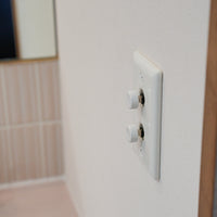 セラミックプレート2プッシュスイッチ ホワイト