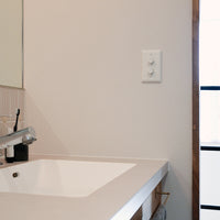 セラミックプレート2プッシュスイッチ ホワイト