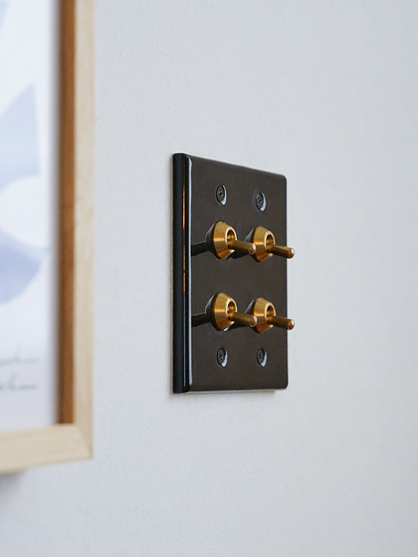 セラミックプレート4トグルスイッチ ブラック | AXCIS ONLINE