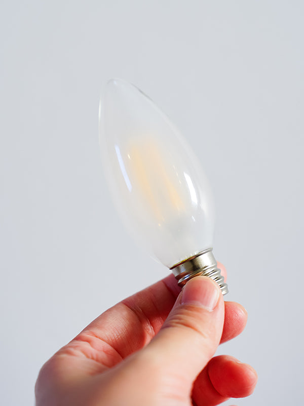 シャンデリアLED電球E17フロスト