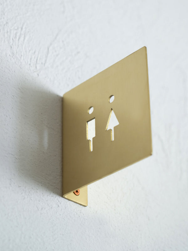 ほくりく 鉄道サイン 金属製 壁出しサイン Toilet