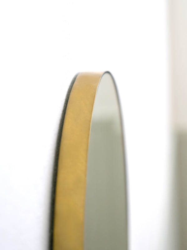 Brass round mirror 320