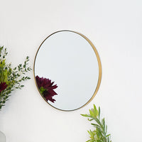 Brass round mirror 320