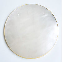 Brass round mirror 600
