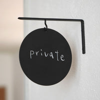 アイアンラウンドサインプレート ブラック