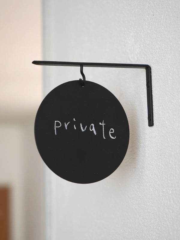 アイアンラウンドサインプレート ブラック