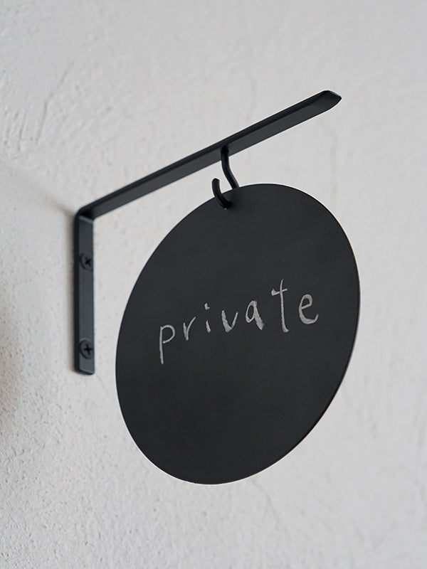 アイアンラウンドサインプレート ブラック