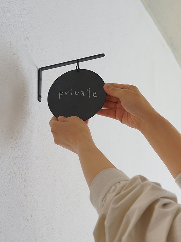 アイアンラウンドサインプレート ブラック