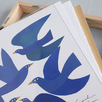 アートフレーム L ナチュラル イオクサツキ 青い鳥