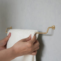 KT brass towel holder