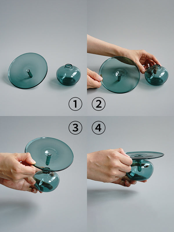 ガラスインセンスベース Lua