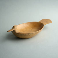 Hand Carved Wooden Bird Bowl/Yugoslavia