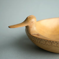 Hand Carved Wooden Bird Bowl/Yugoslavia