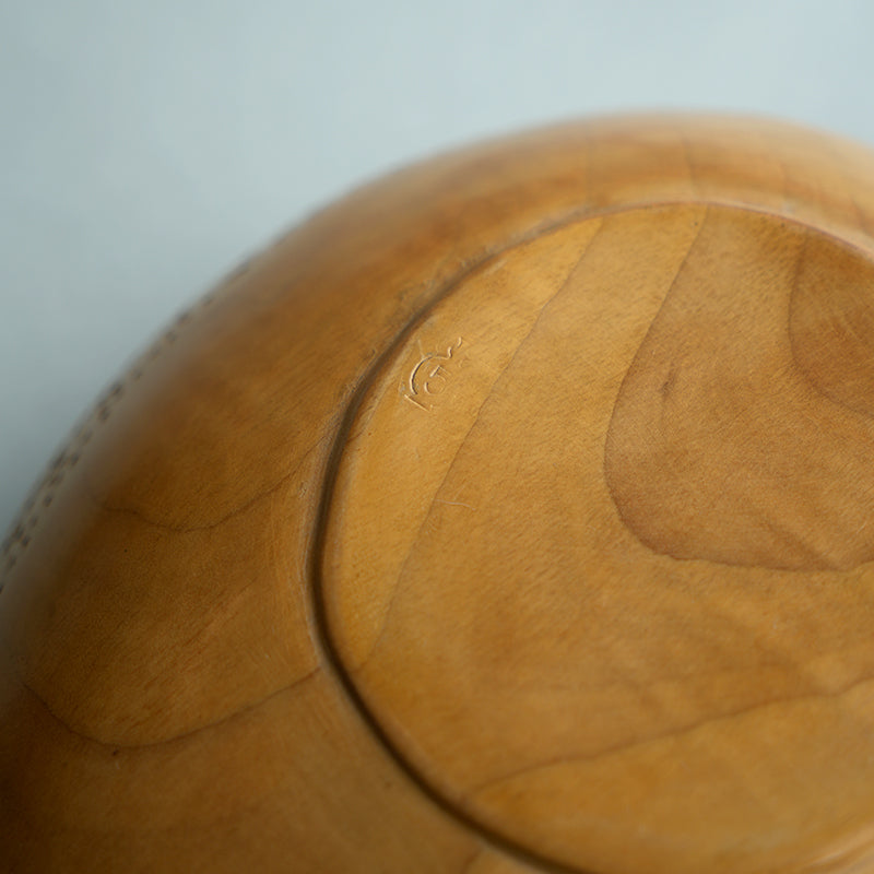 Hand Carved Wooden Bird Bowl/Yugoslavia