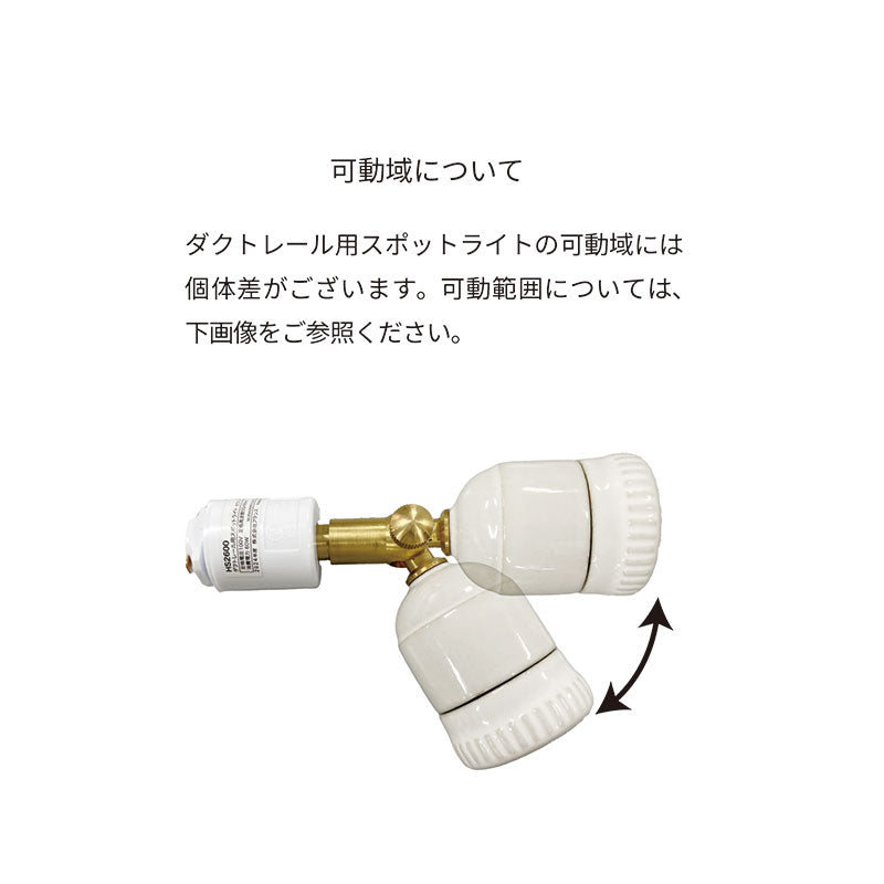スポットライト　ダクトレール式　ホワイト系　電球付き ダクトレール用スポットライトセラミックE17 | AXCIS ONLINE