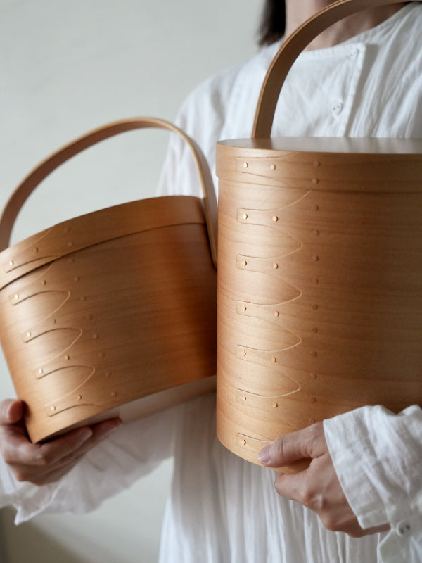 シェーカーラウンドハンドルボックス ライトブラウン