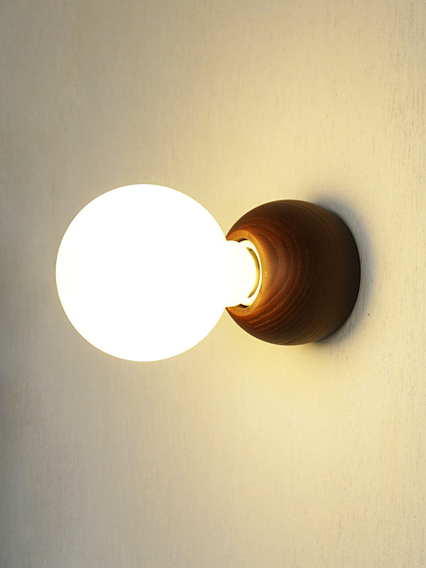 ウッドレセップカバー ラウンド brown