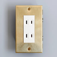 真鍮コンセントプレート