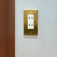 真鍮コンセントプレート