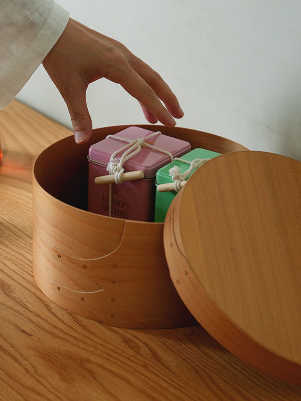 シェーカーラウンドボックス ライトブラウン