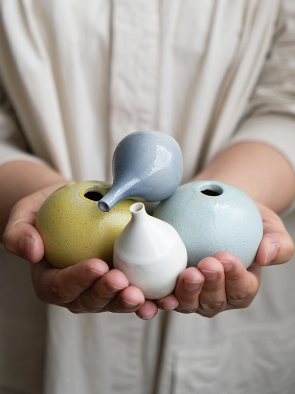 セラミックベース プチクレイン パープル