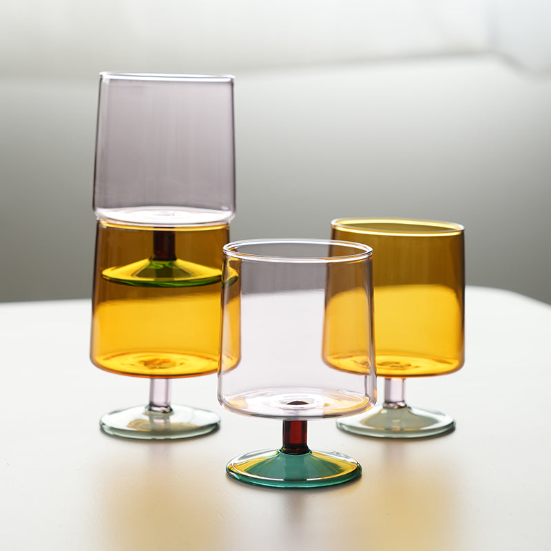 Skon Goblet スコン ゴブレット  ビールグラス ワイングラス グラス パフェ ギフト カジュアル 280ml 低い ステム 短い カクテル 日本酒 ギフト シンプル おしゃれ レストラン カフェ アイスコーヒー パフェ アイスカフェオレ ハイタイド