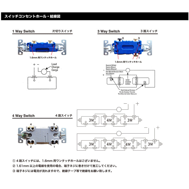 ODELIC  調光回路用三路スイッチ 3路スイッチ（ODELIC／調光器、調光スイッチ）｜照明部品、パーツ